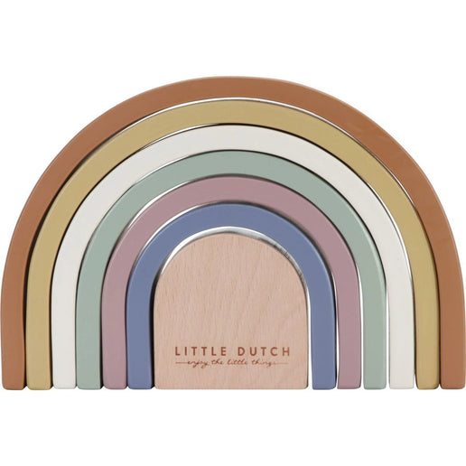 Drevená skladačka dúha Vintage